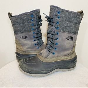 The North Face Grey Lace Up Winter Boots